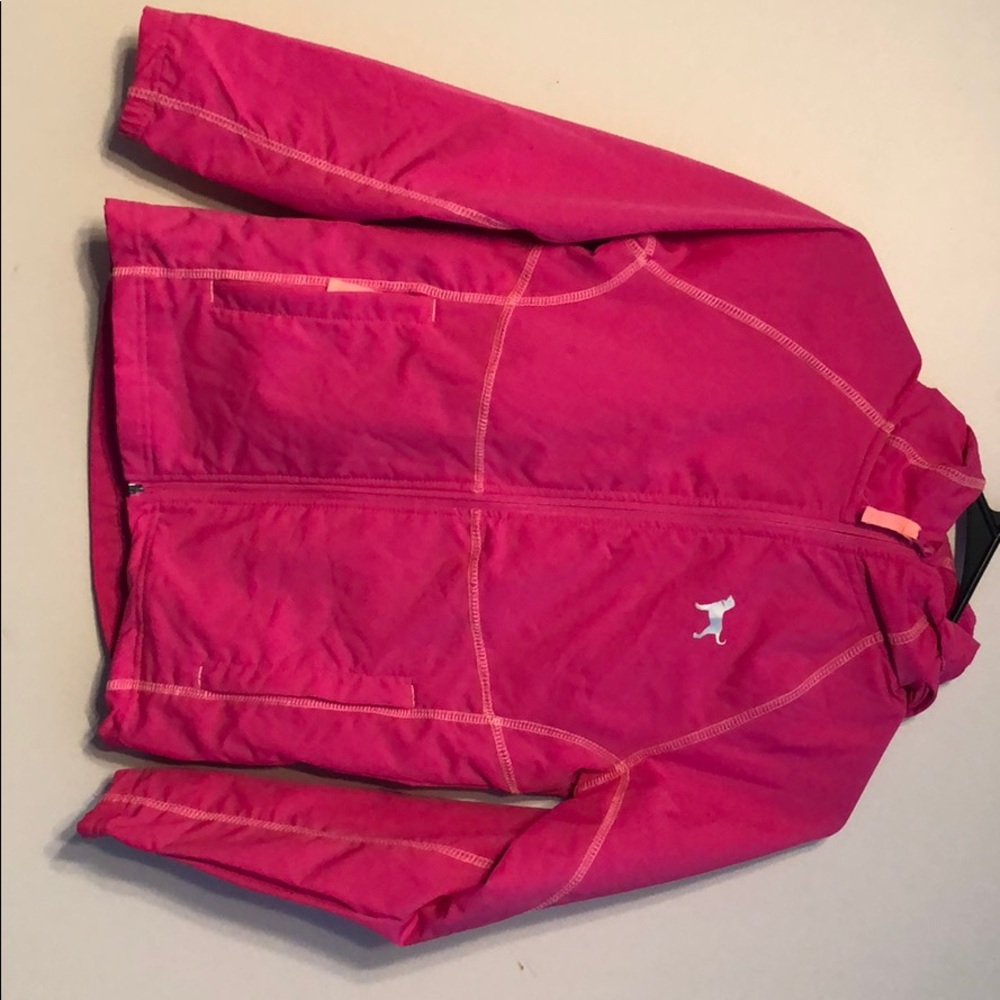 Girls black dog rain jacket